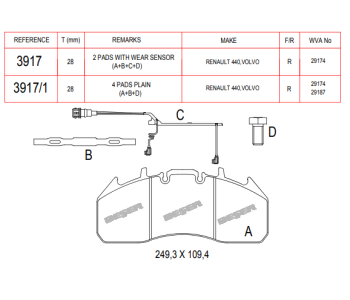 {Katagori} / FERBE 83917/1-29174-5007 VOLVO-RENAULT 