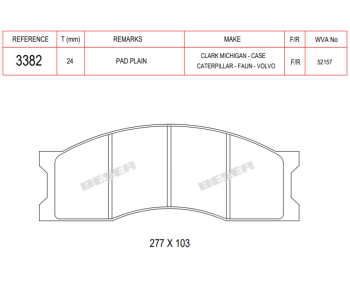 {Katagori} / BE�ER 3382/24 MM �� MAK BE�ER VOLVO 24 TA�IYICI ARKA  FREN BLT 
