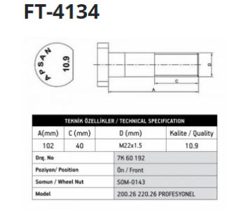 {Katagori} / APSAN FT-4134 FAT�H �N B�JON 220-26				 