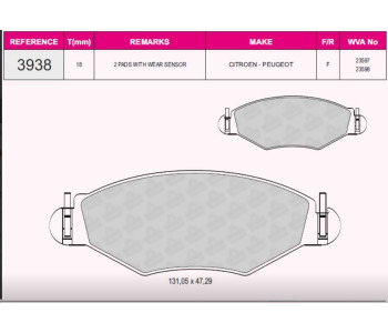 {Katagori} / BSR 3938 23597 PEUGEOT 206-306 KANCALI �N BLT 181439 1643-20 3938 FDB1378 