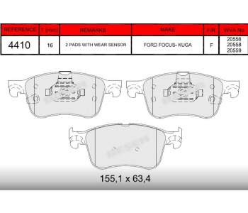 {Katagori} / BSR 4410 20556 DISK BALATA ON FOCUS IV 18>/KUGA III 19> 11922-00 182321 FDB4849 