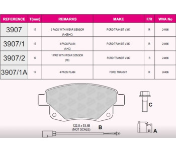 {Katagori} / BSR 3907 DISK BALATA ARKA ARKADAN CEKISLI V347 06> 11252-02 