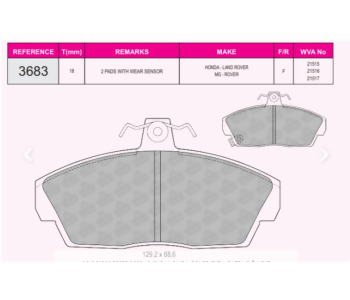 {Katagori} / BSR 3683 21515 HONDA CVC ROVER-TATA-GAZELLE N BLT FDB613 1337-02 