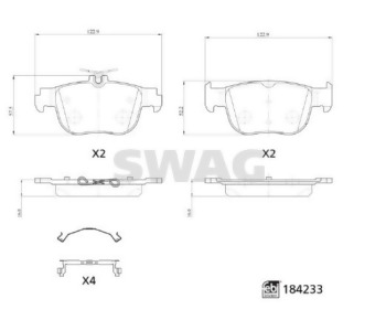 {Katagori} / BSR 4440 BALATA ARKA GOLF.8+CADDY.5+A3 20- +LEON 11945-00 FDB5356 