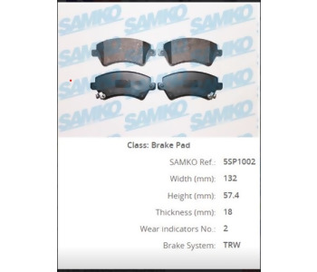 {Katagori} / SAMKO 5SP1002 3817--23766--fdb1573-1822-12---TOYOTA COROLLA YM N BLT 